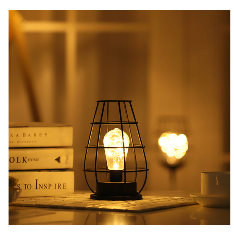 New Lantern Night Light Girl Heart Led Iron Night Light Red Wine Glass Red Wine Bottle Gift Decoration Lamp