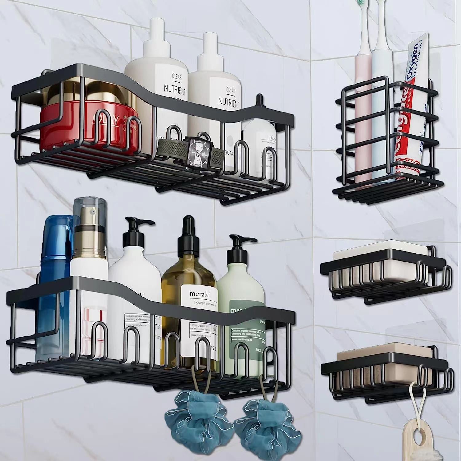 Toilet Storage Washstand Shelf Non-perforated Wall-mounted Wall-mounted Storage Rack Bathroom Storage Rack