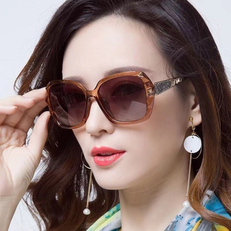 Ladies Suneye Sunglasses Trendy Goggles Fashion Large Frame Sunglasses Holiday Vintage Glasses