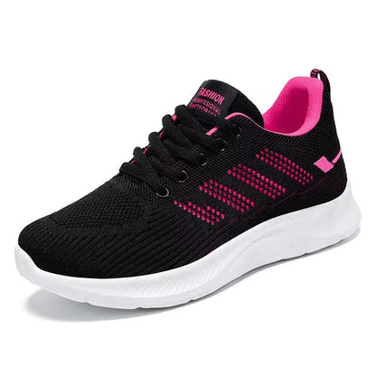 2024 New Arrival Lightweight Mom Sports Casual Shoes Shock Absorbing Running Shoes Black Soft Bottom Soft Surface Flat Work Shoes