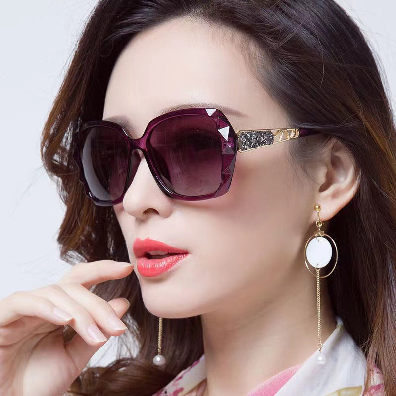 Ladies Suneye Sunglasses Trendy Goggles Fashion Large Frame Sunglasses Holiday Vintage Glasses