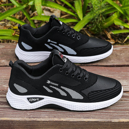 Sneakers Men&#039;s Shoes Men&#039;s Running Shoes Leather Top Low Heel Casual Shoes Non-slip Wear-resistant Autumn Soft Sole Deodorant Work Shoes